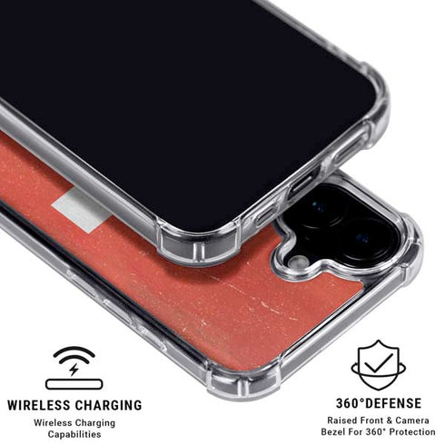 Switzerland Flag Distressed iPhone 17 Clear Case